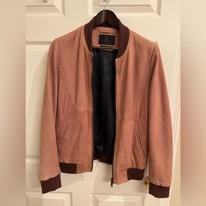Scotch & Soda Real Suede Pink Bomber / Varsity Jacket Men’s Size S